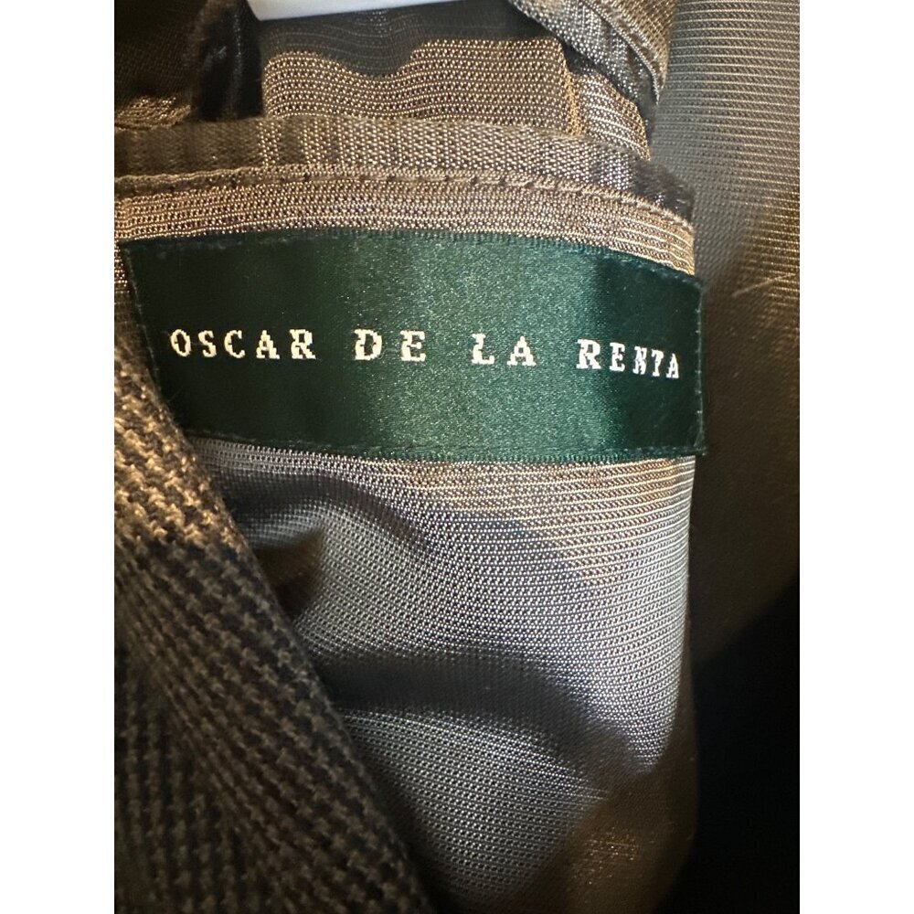 Oscar de la Renta Mens Large Brown Plaid Lambswool Cashmere Sport Coat Old Money - Picture 6 of 8